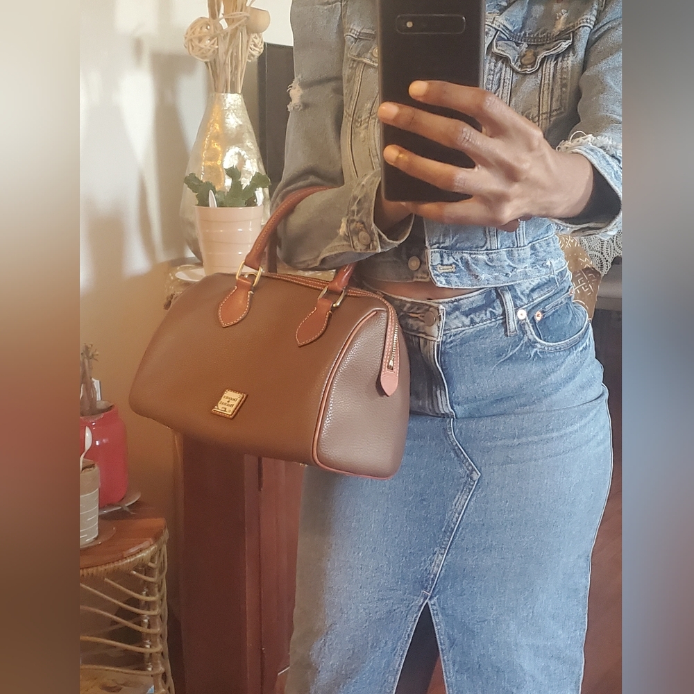 Dooney & Bourke Barrel Satchel Bark